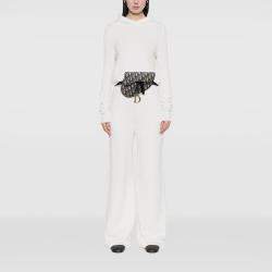 Pre Owned Dior Blue Oblique Canvas Saddle Belt Bag