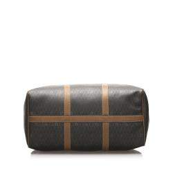 Dior Brown Honeycomb Coated Canvas Travel Bag