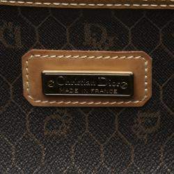 Dior Brown Honeycomb Coated Canvas Travel Bag