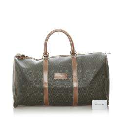 Pre Owned Dior Brown Honeycomb Travel Bag