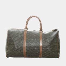 Pre Owned Dior Brown Honeycomb Travel Bag