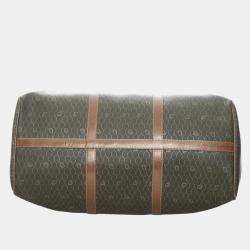 Pre Owned Dior Brown Honeycomb Travel Bag