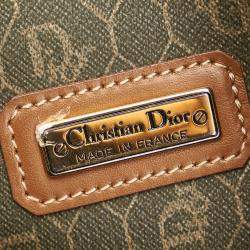 Pre Owned Dior Brown Honeycomb Travel Bag