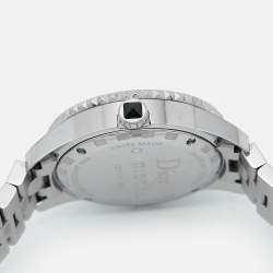 Dior Black Ceramic Stainless Steel Diamonds Christal CD11311B  WOmen's Wristwatch 33 mm