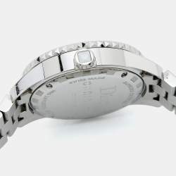 Pre Owned Dior White Stainless Steel Diamonds Christal CD113118M001 Women's Wristwatch 33 mm