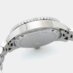 Pre Owned Dior White Stainless Steel Diamonds Christal CD113118M001 Women's Wristwatch 33 mm