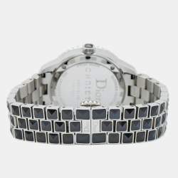 Dior Black Diamond Paved Stainless Steel Christal CD11311BM001 Women's Wristwatch 33 mm