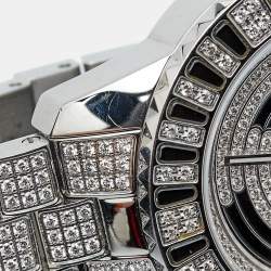 Dior Black Diamond Paved Stainless Steel Christal CD11311BM001 Women's Wristwatch 33 mm