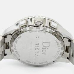 Dior White Stainless Steel Diamond Christal CD114311M001 Women's Wristwatch 38 mm