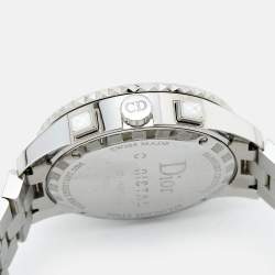 Dior White Stainless Steel Diamond Christal CD114311M001 Women's Wristwatch 38 mm