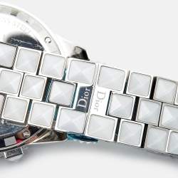 Dior White Stainless Steel Diamond Christal CD114311M001 Women's Wristwatch 38 mm