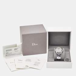 Dior Grey Stainless Steel DIamond Christal CD114313M002 Women's Wristwatch 38 mm