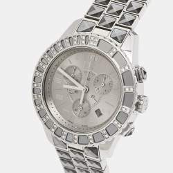 Dior Grey Stainless Steel DIamond Christal CD114313M002 Women's Wristwatch 38 mm
