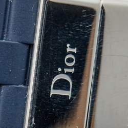 Dior Blue Diamonds Stainless Steel Rubber Christal CD11431IR001 Women's Wristwatch 38 mm 