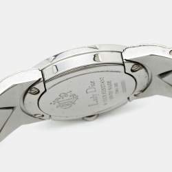 Pre Owned Christian Dior Mother of Pearl Stainless Steel Lady Dior D90-100 Women's Wristwatch 21 mm