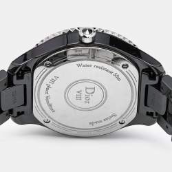 Dior Black Diamond Ceramic Stainless Steel Dior VIII CD1231E1C001 Women's Wristwatch 33 mm 
