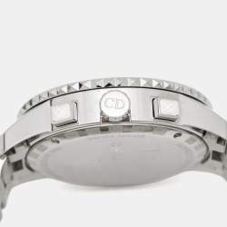 Dior White Stainless Steel Christal CD114310M001 Women's Wristwatch 38 mm