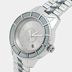 Dior Silver Dial Stainless Steel Christal CD113116M001 Women's Wristwatch 33 mm
