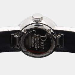 Pre Owned ساعة يد نسائية كريستيان ديور لا د دي ديور CD040110-J كوارتز ألماس ستانلس ستيل 19 مم