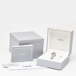 Pre Owned Dior La D De Dior CD04111X1545 Gray Dial Stainless Steel Women's Wristwatch 25 mm