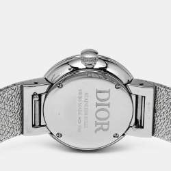 Pre Owned Dior La D De Dior CD04111X1545 Gray Dial Stainless Steel Women's Wristwatch 25 mm