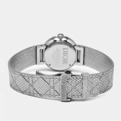 Pre Owned Dior La D De Dior CD04111X1545 Gray Dial Stainless Steel Women's Wristwatch 25 mm