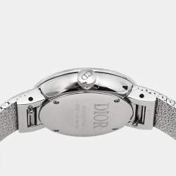 Pre Owned Dior La D De Dior CD04111X1545 Gray Dial Stainless Steel Women's Wristwatch 25 mm