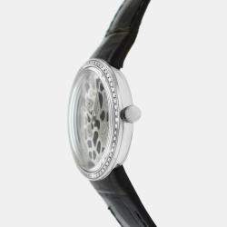 Pre Owned Christian Dior La D De Dior CD042113 Quartz Diamond Stainless Steel Women's Wristwatch 33 mm