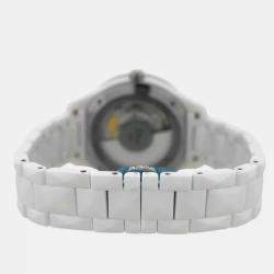 Pre Owned Christian Dior VIII Montaigne CD1245E9C001 Quartz White Diamond Mother of Pearl Ceramic Women's Wristwatch 39 mm