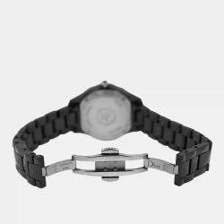 Pre Owned Christian Dior VIII Vendome CD1231E0 Quartz Black Ceramic Women's Wristwatch 34 mm