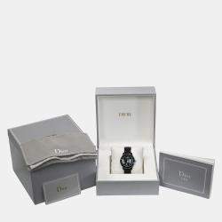 Pre Owned Christian Dior VIII Vendome CD1231E0 Quartz Black Ceramic Women's Wristwatch 34 mm