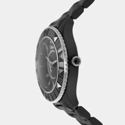 Pre Owned Christian Dior VIII Vendome CD1231E0 Quartz Black Ceramic Women's Wristwatch 34 mm