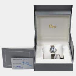 Pre Owned Dior La D De Dior CD047111M002 Quartz Diamond Stainless Steel Women's Wristwatch 25 mm