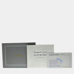 Pre Owned Dior La Mini D De Dior CD040110A030 Quartz Diamond Mother of Pearl Stainless Steel Women's Wristwatch 19 mm