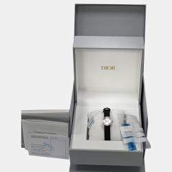 Pre Owned Dior La Mini D De Dior CD040110A030 Quartz Diamond Mother of Pearl Stainless Steel Women's Wristwatch 19 mm