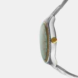 Pre Owned Dior VIII Montaigne CD1535I0M001 Automatic Diamond Mother of Pearl 18K Yellow Gold Stainless Steel Women's Wristwatch 36 mm