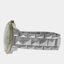 Pre Owned Dior VIII Montaigne CD1535I0M001 Automatic Diamond Mother of Pearl 18K Yellow Gold Stainless Steel Women's Wristwatch 36 mm