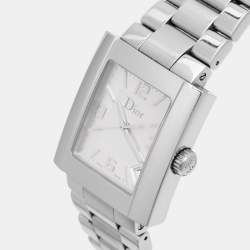 Pre Owned Christian Dior Silver Stainless Steel Riva D101-100 Men's Wristwatch 31 mm