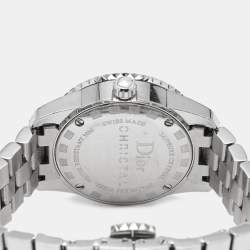 مملوكة مسبقًا ساعة يد نسائية ديور كريستال CD112112 ستانلس ستيل بيضاء 28.5 مم