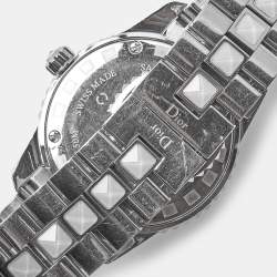 مملوكة مسبقًا ساعة يد نسائية ديور كريستال CD112112 ستانلس ستيل بيضاء 28.5 مم