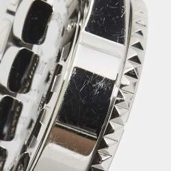 Pre Owned ساعة يد نسائية ديور كريستال CD112112 ستانلس ستيل بيضاء 28.5 مم