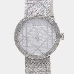 Pre Owned Dior La D de Dior CD04111X1249 Quartz Stainless Steel Diamond Women's Wristwatch 25mm