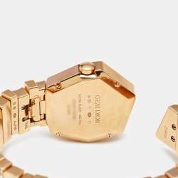 مملوكة مسبقًا Dior Gem Dior CD18117X1001 White Mother Of Pearl Dial 18k Rose Gold Diamond Women's Wristwatch 24.50 mm With Bracelet