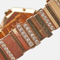 مملوكة مسبقًا Dior Gem Dior CD18117X1001 White Mother Of Pearl Dial 18k Rose Gold Diamond Women's Wristwatch 24.50 mm With Bracelet