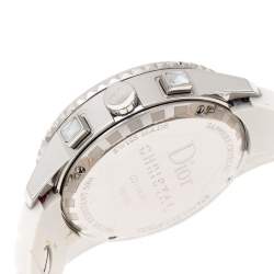 Dior White Stainless Steel Christal CD114311 Women's Wristwatch 38 mm