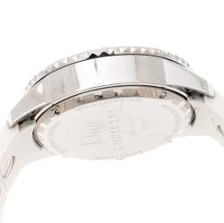 Dior White Stainless Steel Christal CD114311 Women's Wristwatch 38 mm