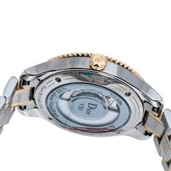 Pre Owned Dior Green 18K Rose Gold Stainless Steel Diamond VIII Place Vendome CD152511 Women's Wristwatch 32 mm