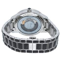 Pre Owned Dior Black Stainless Steel Diamond Christal CD115511 Women's Wristwatch 42 mm
