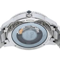 Pre Owned Dior Black Stainless Steel Diamond Christal CD115511 Women's Wristwatch 42 mm