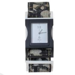 Pre Owned Dior White Aluminium and Canvas D100-321 Women's Wristwatch 30 mm